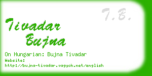 tivadar bujna business card